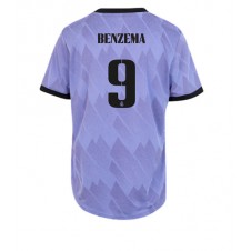 Real Madrid Karim Benzema #9 Bortatröja Dam 2022-23 Korta ärmar